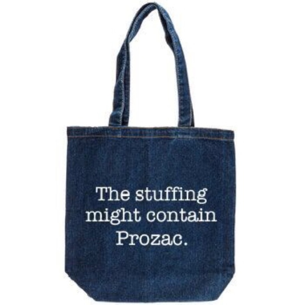 Thanksgiving Tote Bag Shopping Grocery Dark Denim
